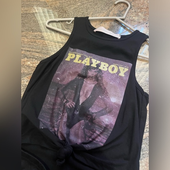 Playboy X Misguided black tank top cutout midriff mini dress size US4 NEW! - Picture 6 of 9